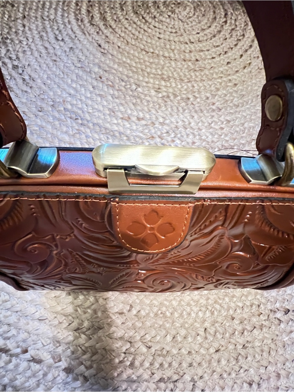 Patricia Nash Gracchi Tan Tooled Leather Bag ⭐️ - Picture 6 of 7